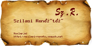 Szilasi Renátó névjegykártya