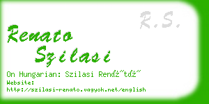 renato szilasi business card